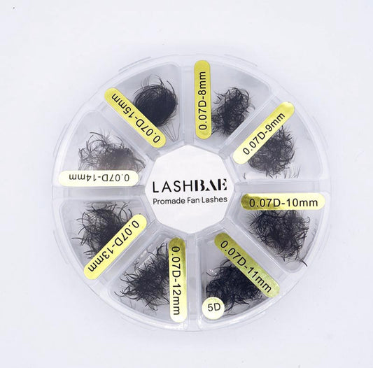 5D Mixbox LashBae- 1000 Fertige Wimpernfächer Volumenwimpern