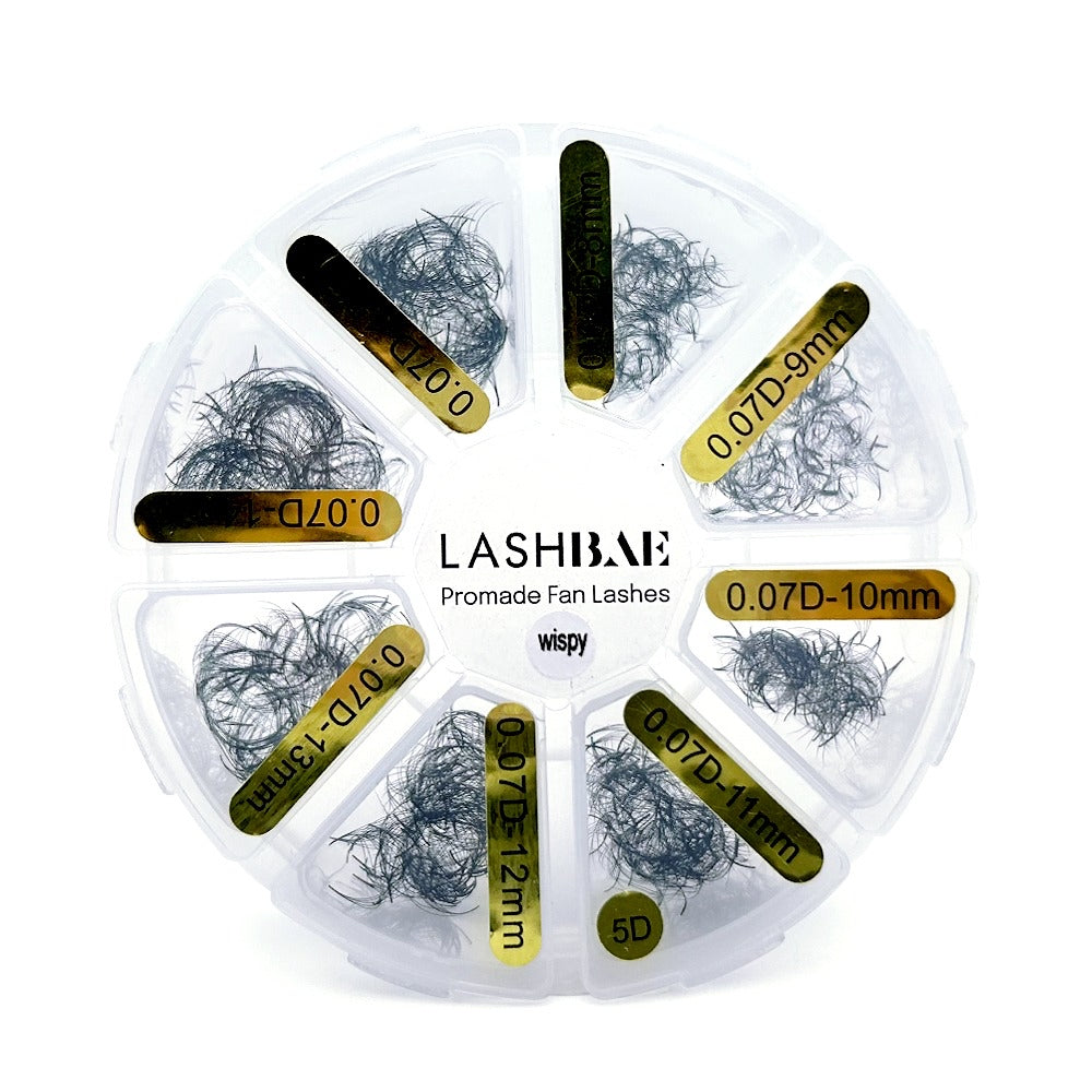 WISPY 1000 Wimpernfächer Mixbox LashBae- Fertige Wimpernfächer Volumenwimpern